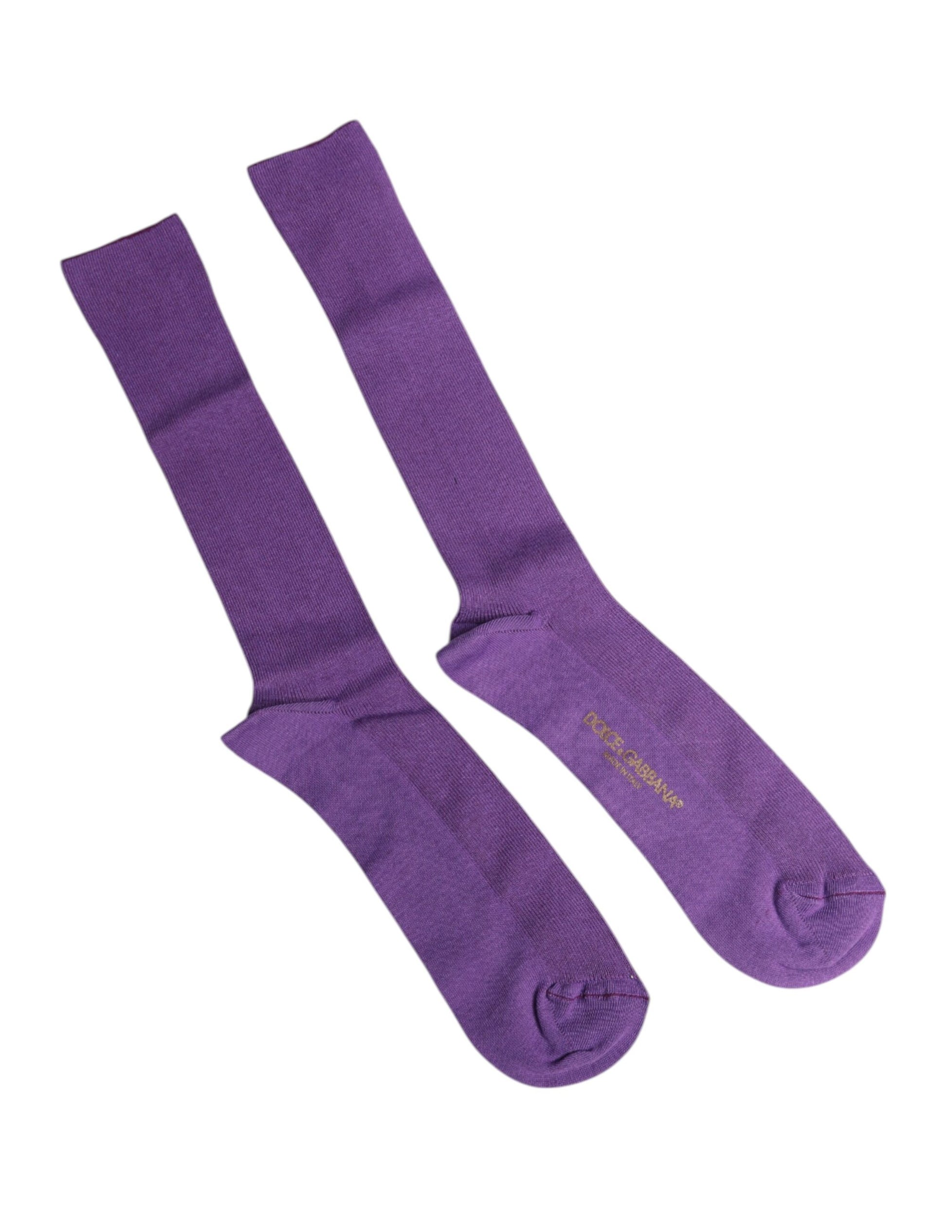 Lilafarbene Wadensocken aus Baumwolle mit Logo