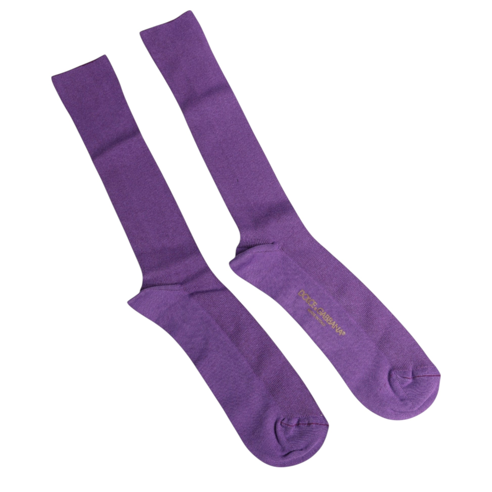 Lilafarbene Wadensocken aus Baumwolle mit Logo