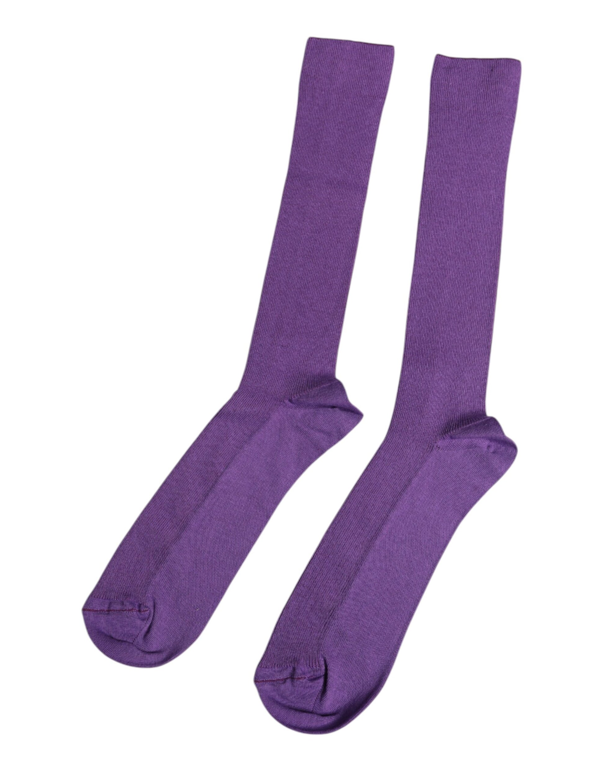 Lilafarbene Wadensocken aus Baumwolle mit Logo