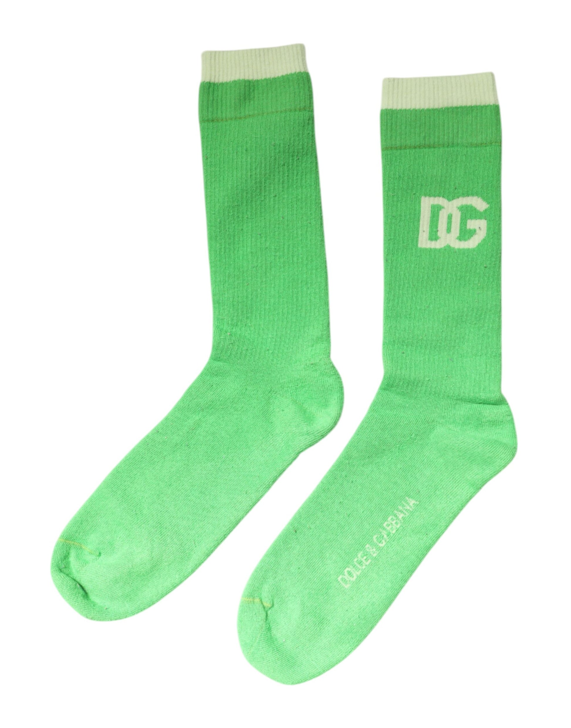 Grüne Nylonsocken mit DG-Logo für Herren