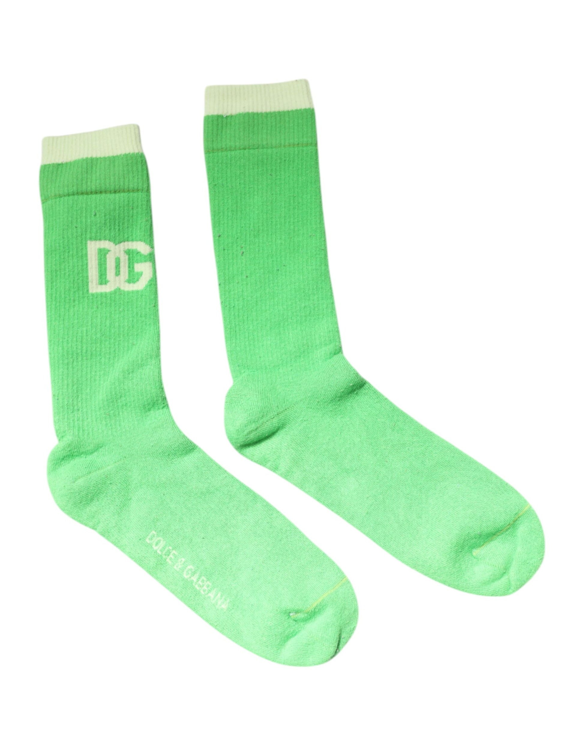 Grüne Nylonsocken mit DG-Logo für Herren