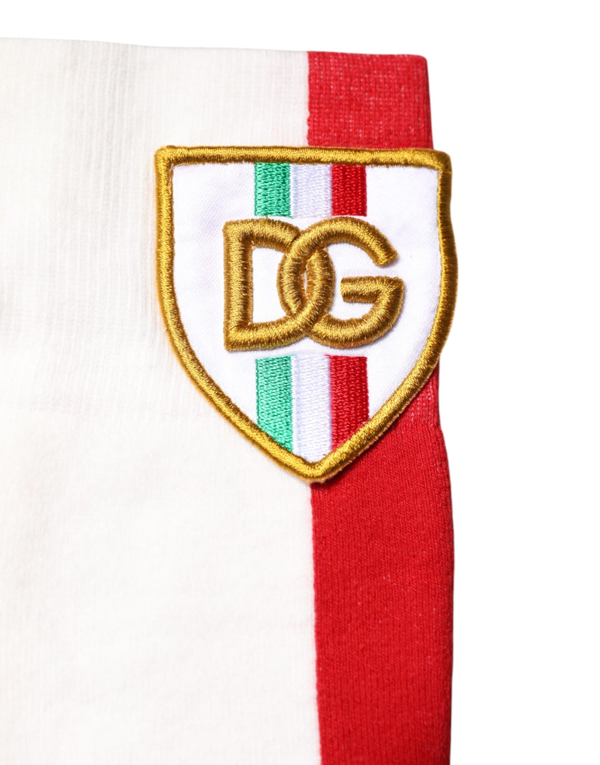 Mehrfarbige Baumwollsocken mit DG-Logo-Aufnäher und mittlerer Wadenlänge