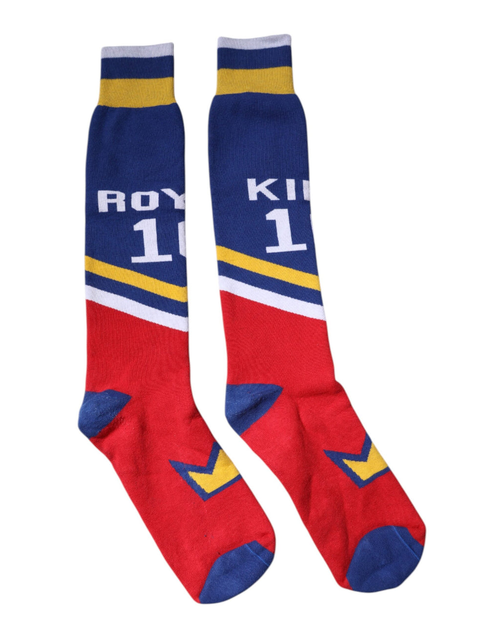 Mehrfarbig bedruckte Wadensocken aus Baumwolle