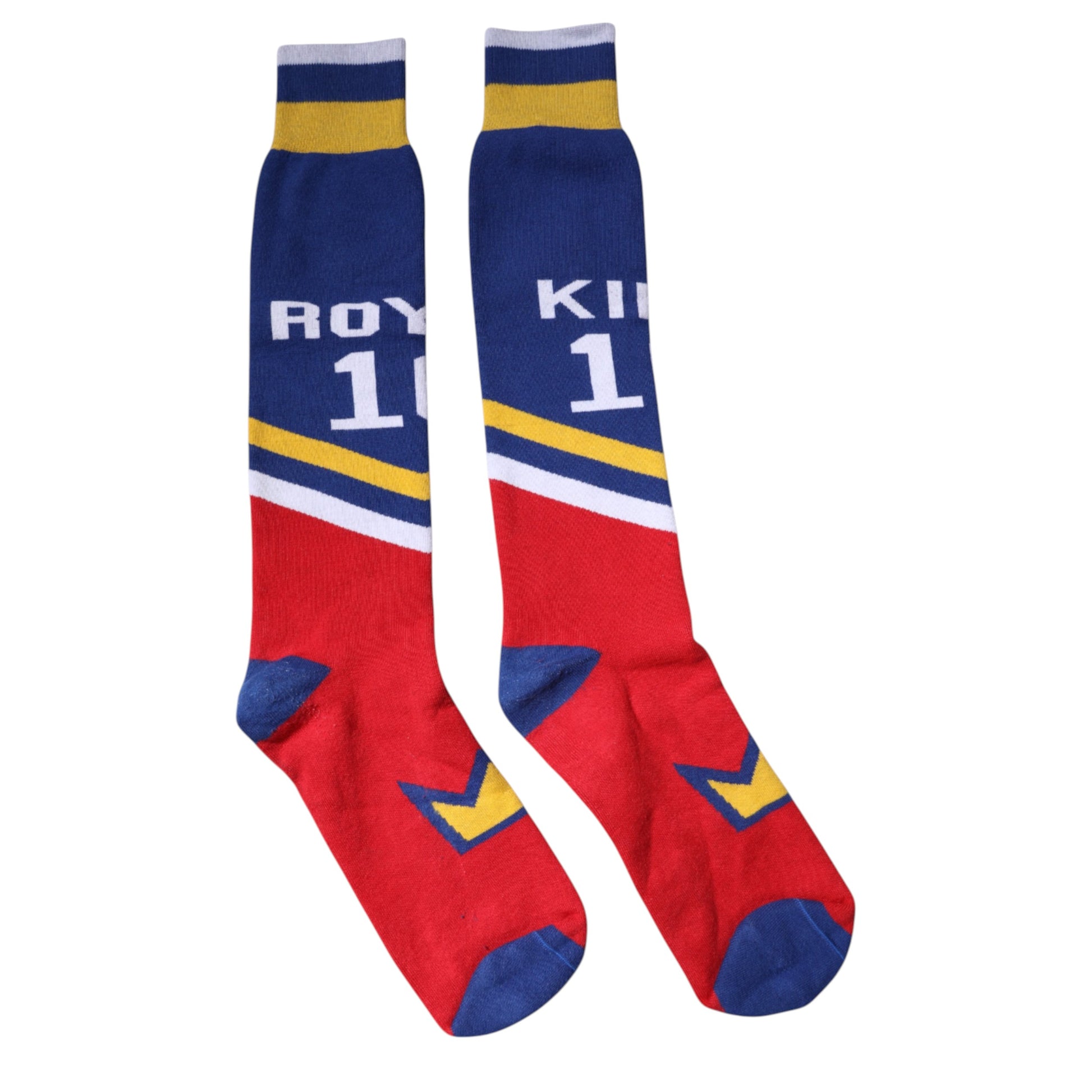 Mehrfarbig bedruckte Wadensocken aus Baumwolle