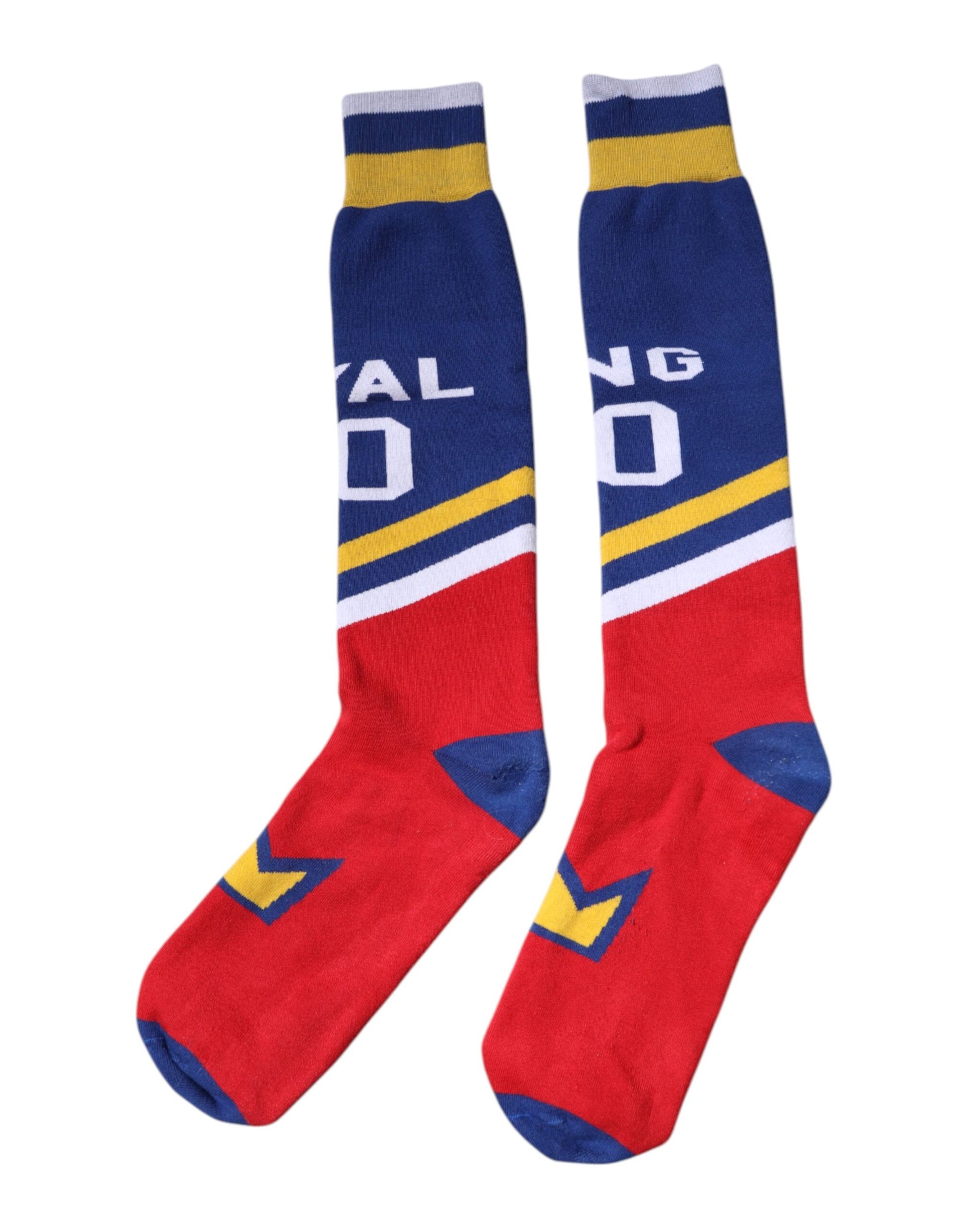 Mehrfarbig bedruckte Wadensocken aus Baumwolle