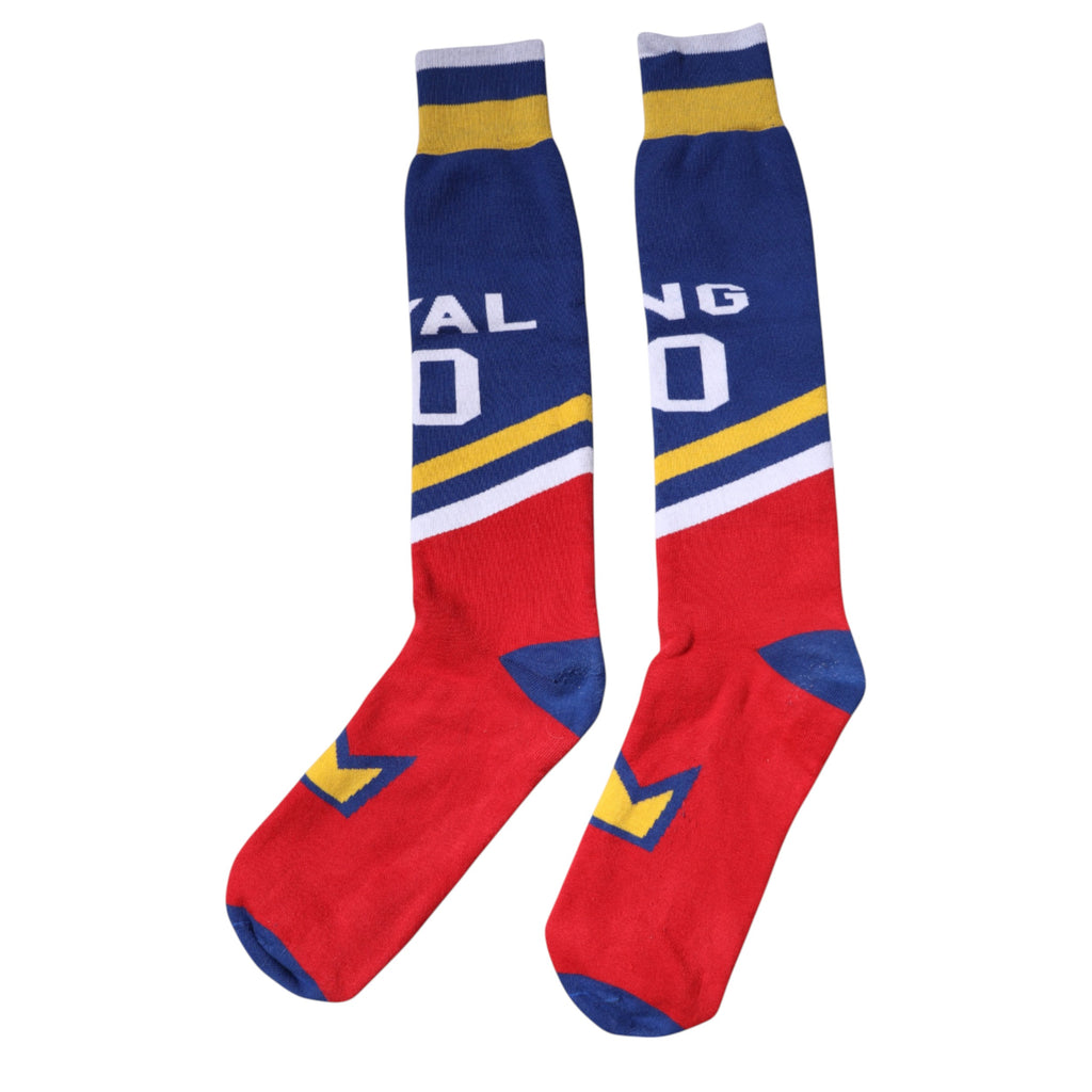 Mehrfarbig bedruckte Wadensocken aus Baumwolle