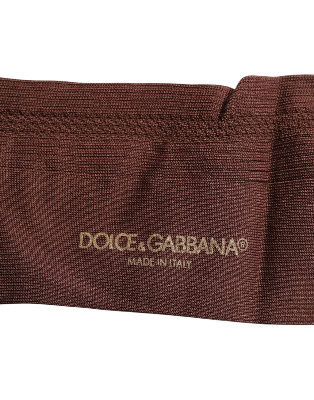 Braune Stretch-Socken mit Logo-Print bis zur Wadenmitte