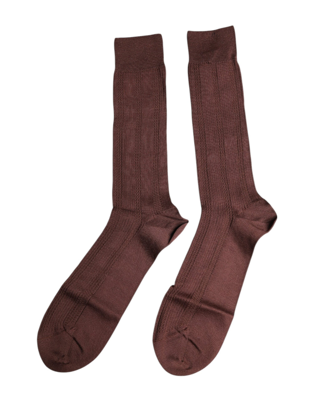 Braune Stretch-Socken mit Logo-Print bis zur Wadenmitte
