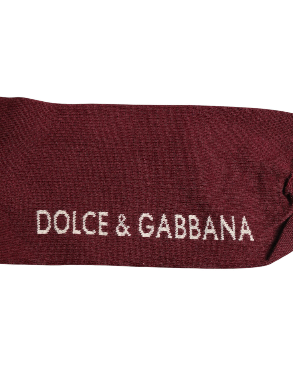 Burgunderrote Stretch-Socken mit Logo-Print bis zur Wadenmitte