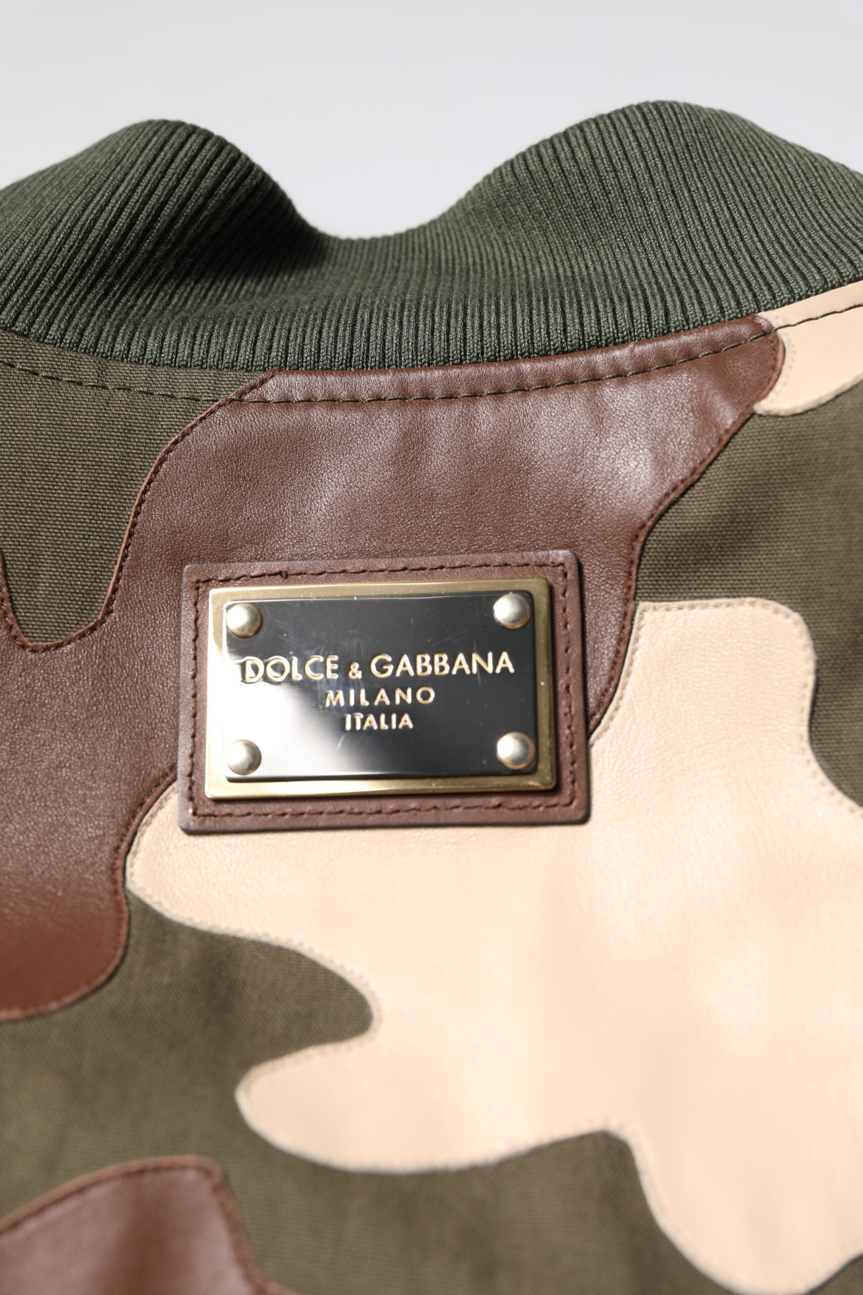 Mehrfarbige Bomberjacke aus Baumwolle mit durchgehendem Reißverschluss