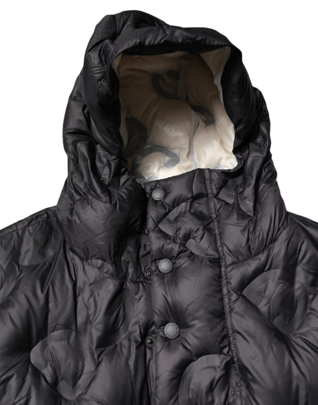 Schwarzer Parka mit Kapuze, Winterjacke