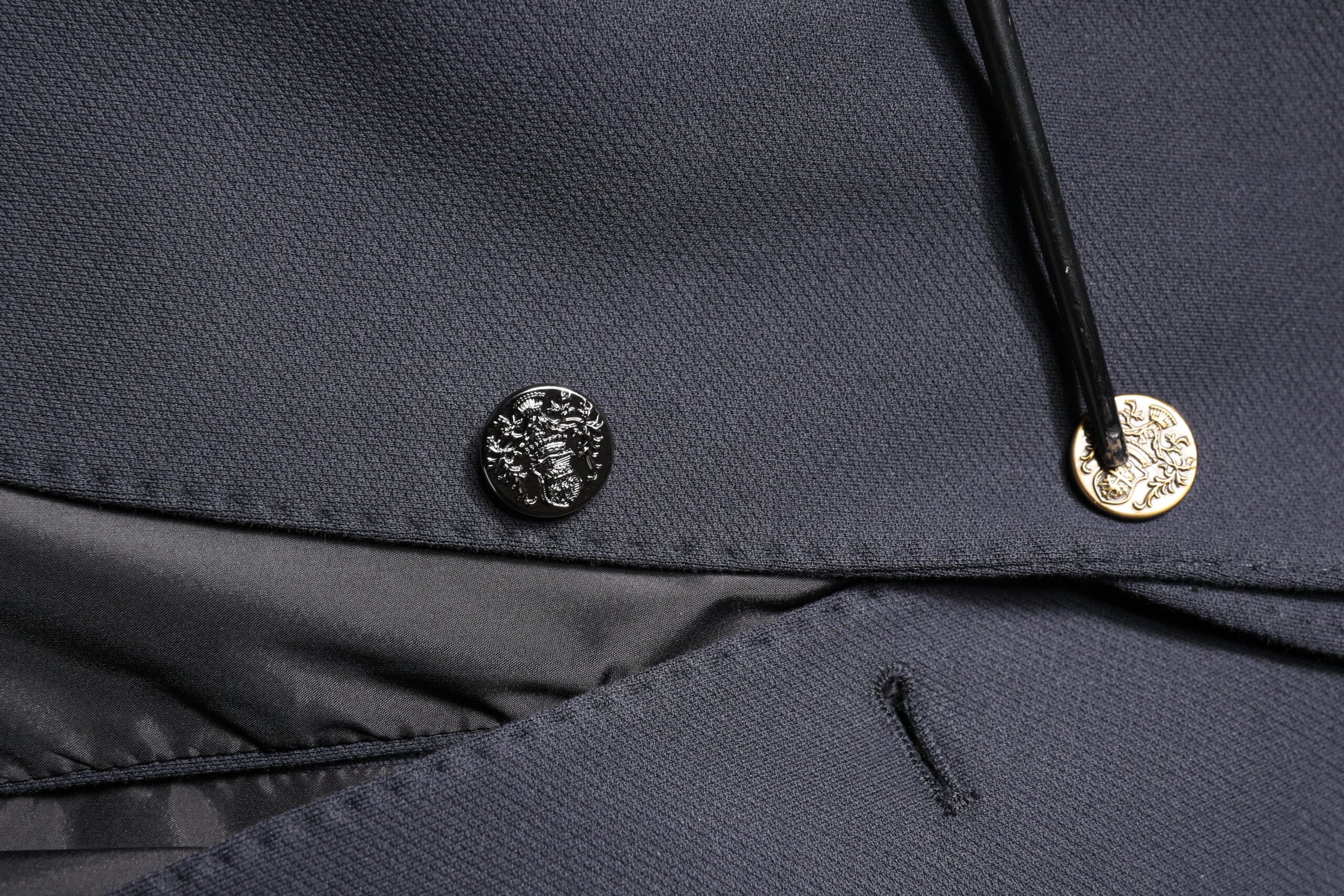 Dolce & Gabbana Dark Blue Cotton Men Jacket Coat Suit Blazer