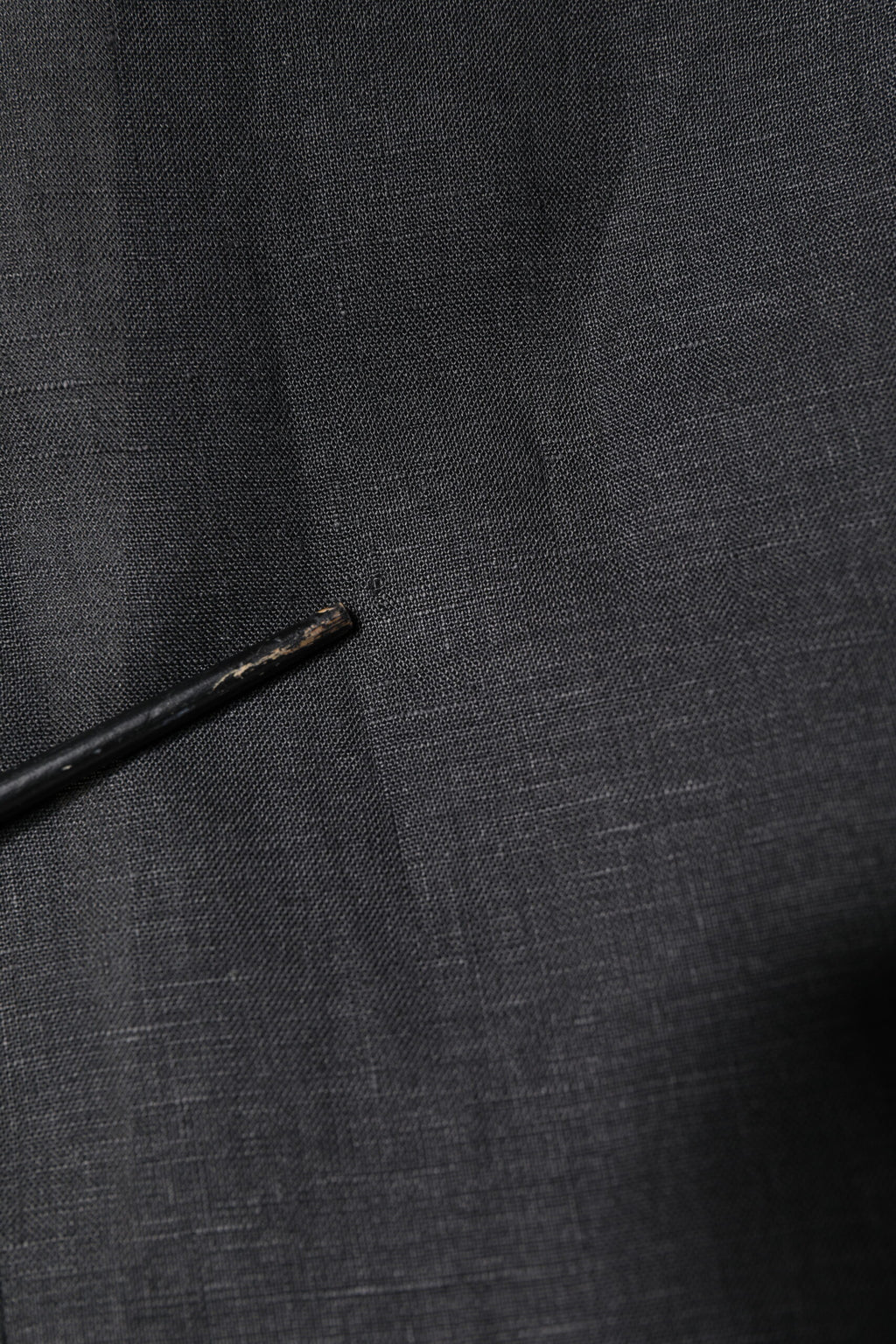 Schwarzer einreihiger Herren-Mantelblazer aus Leinen