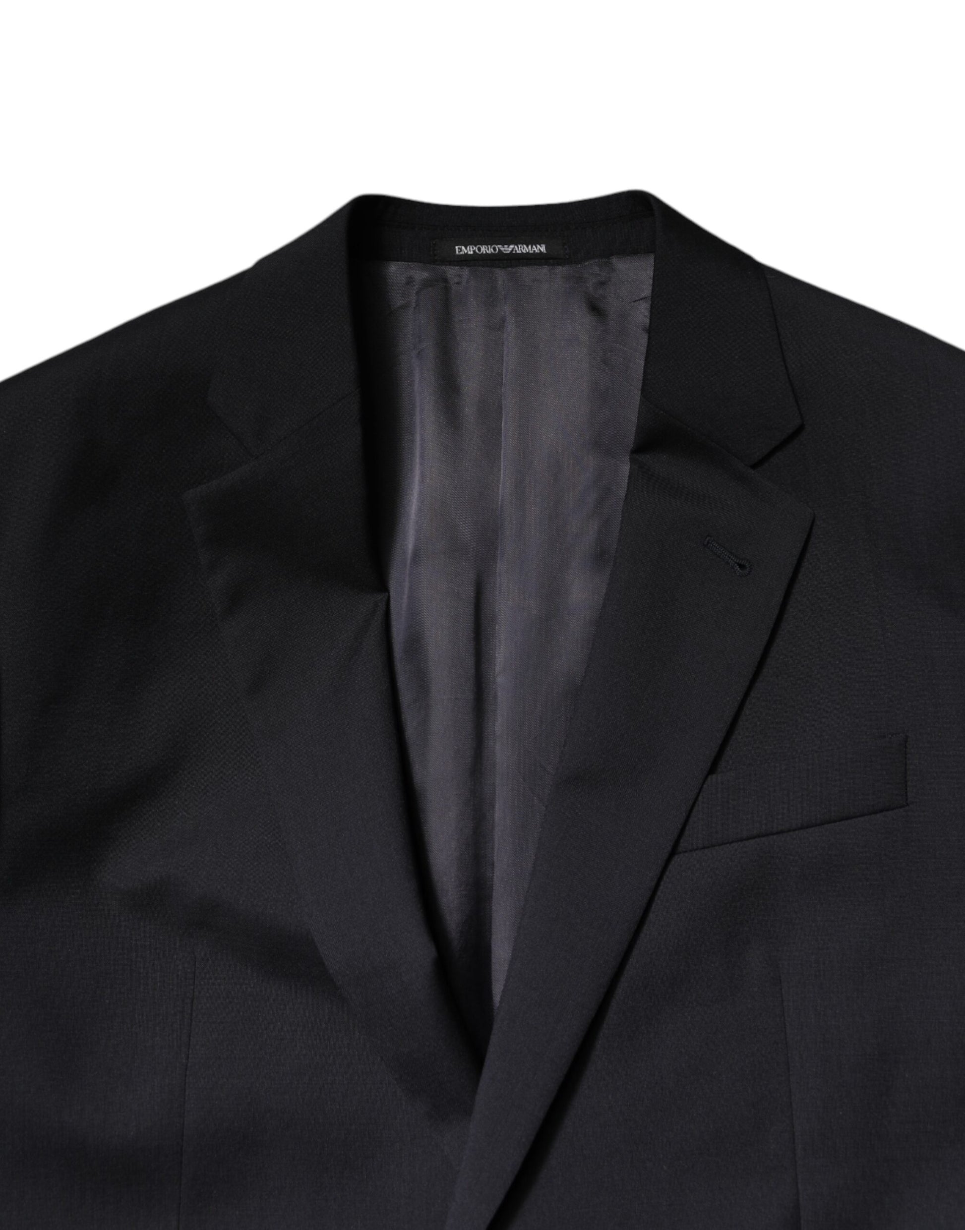 Emporio Armani Black Single Breasted Formal 2 Piece Suit