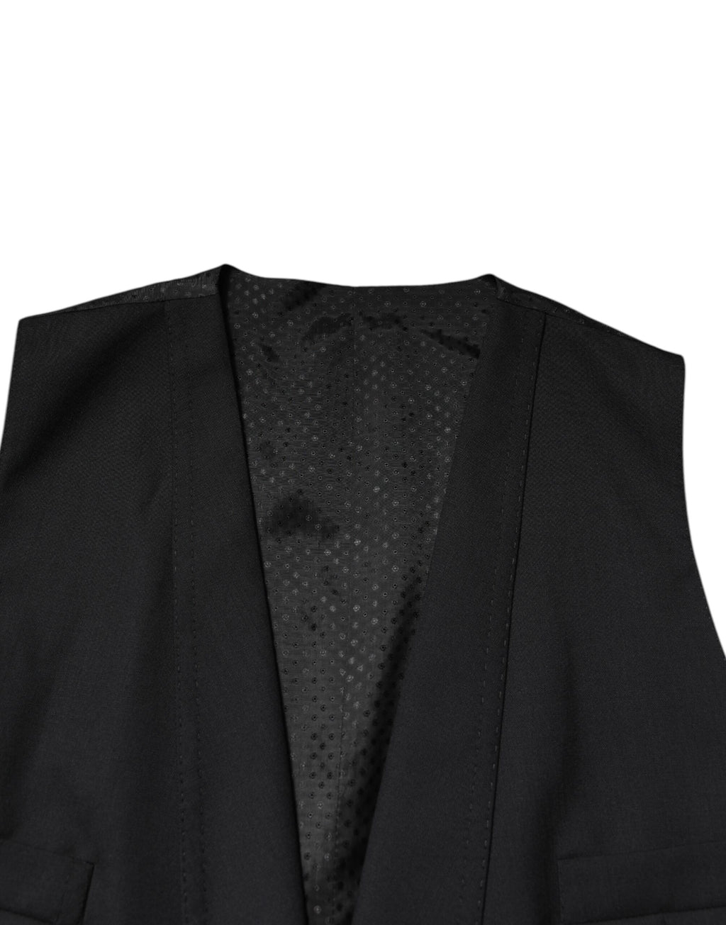 Schwarzer, einreihiger, formeller Blazer mit Weste