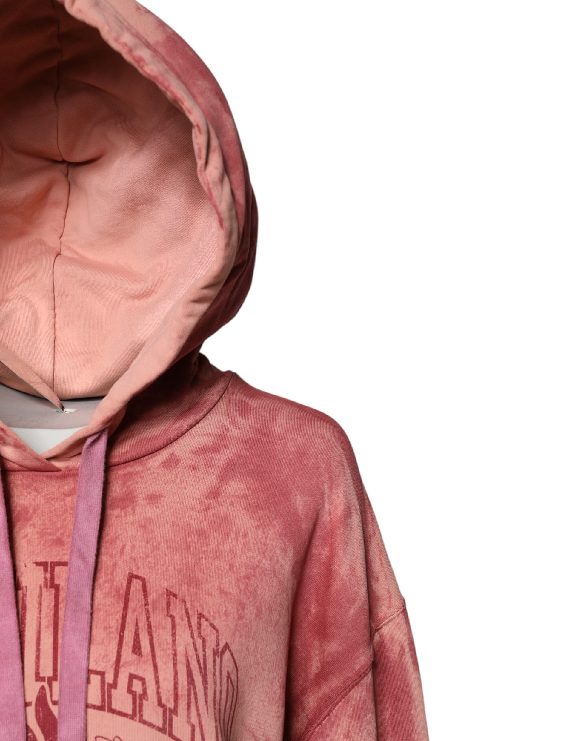 Dolce & Gabbana Pink Wash DG MILANO Hooded Pullover Sweater