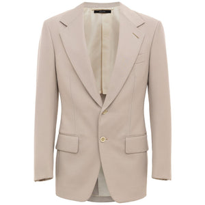 Beiger Wollanzug und Blazer