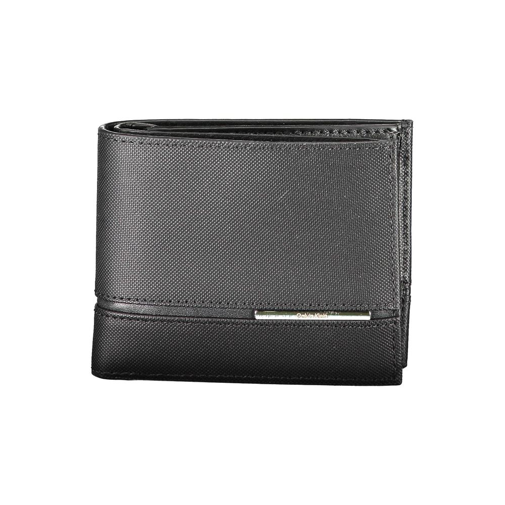 Schwarzes Leder Herren Portemonnaie