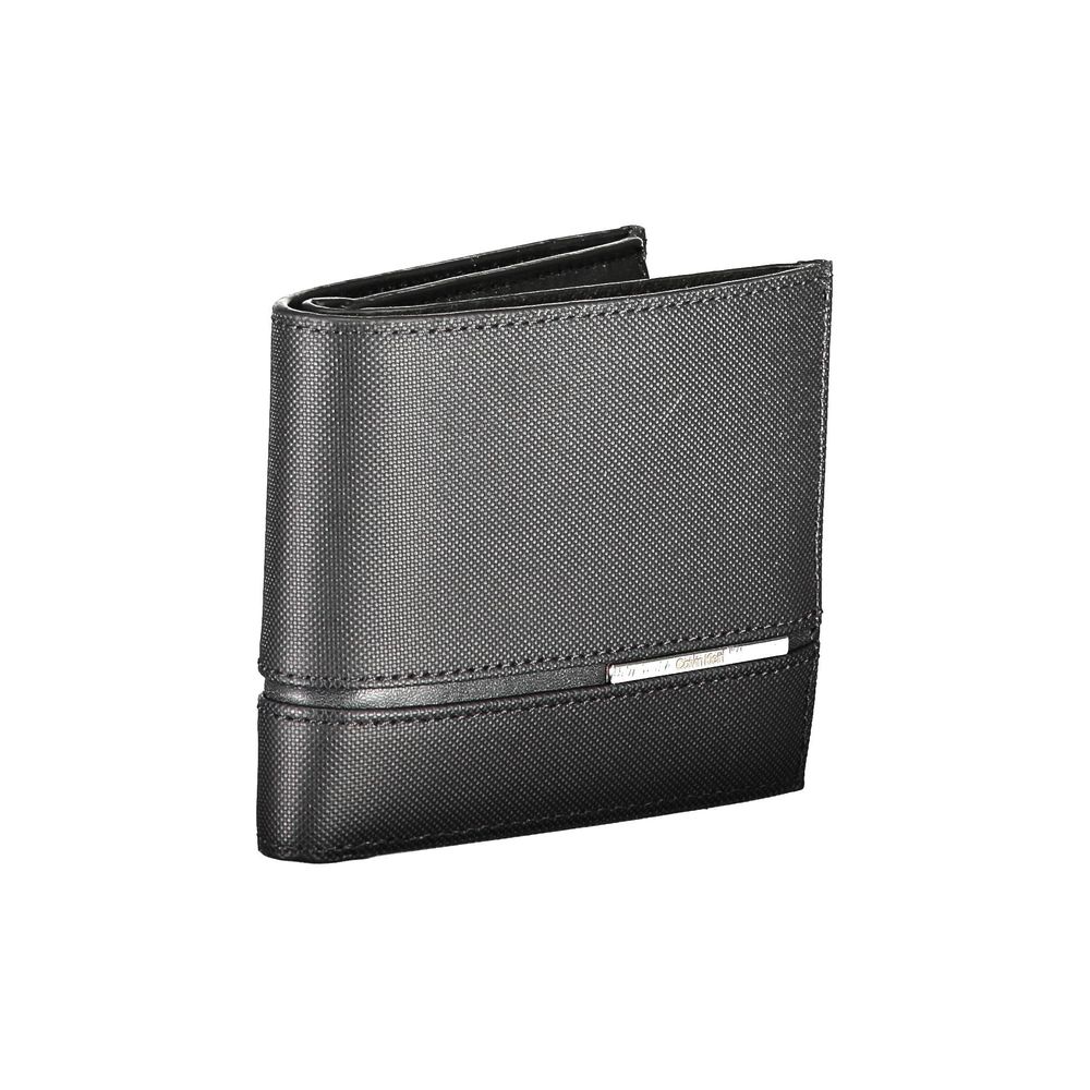 Schwarzes Leder Herren Portemonnaie