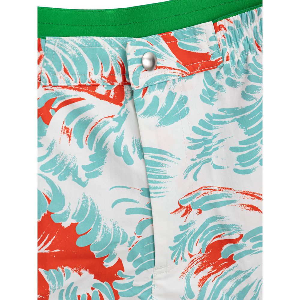 Weiße Badeshorts aus Polyamid