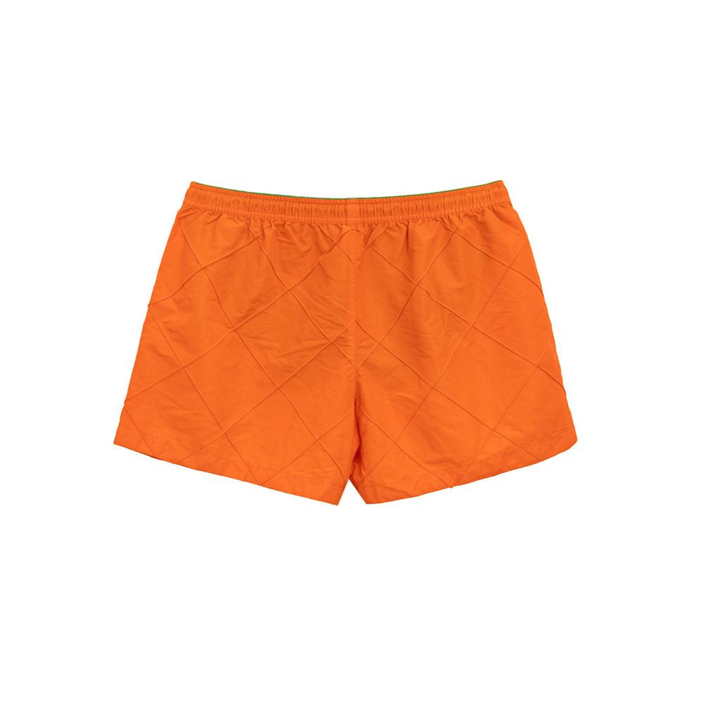 Orangefarbene Badeshorts aus Polyamid