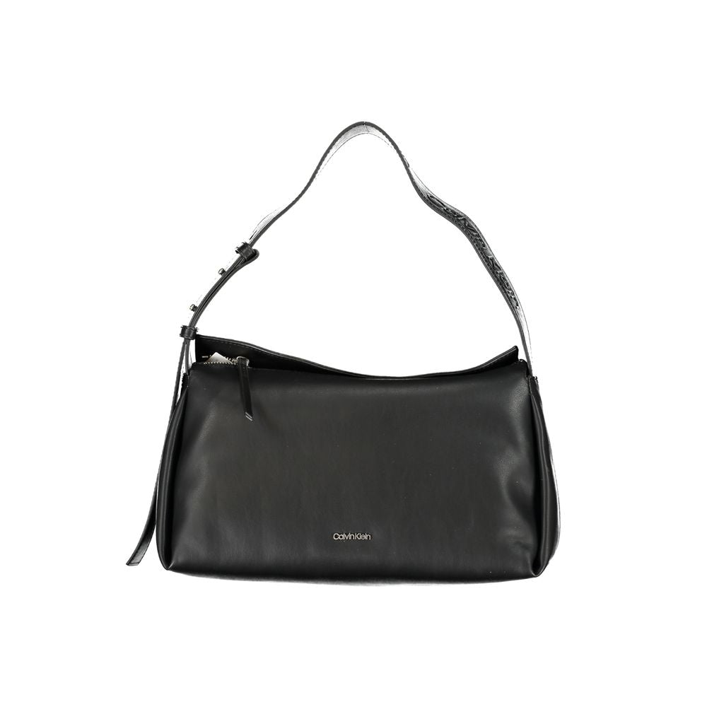 Schwarze Polyester-Handtasche