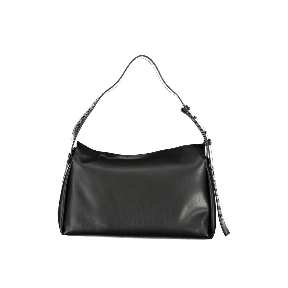 Schwarze Polyester-Handtasche