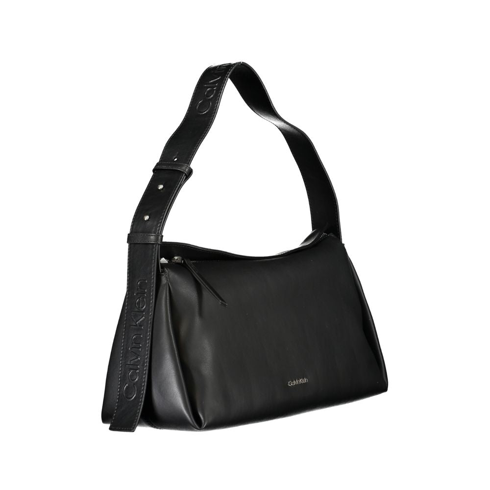 Schwarze Polyester-Handtasche