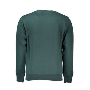 Smaragdgrüner Baumwollpullover mit Rundhalsausschnitt – Regular Fit