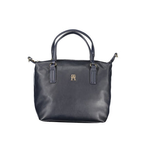 Blaue Polyester-Handtasche