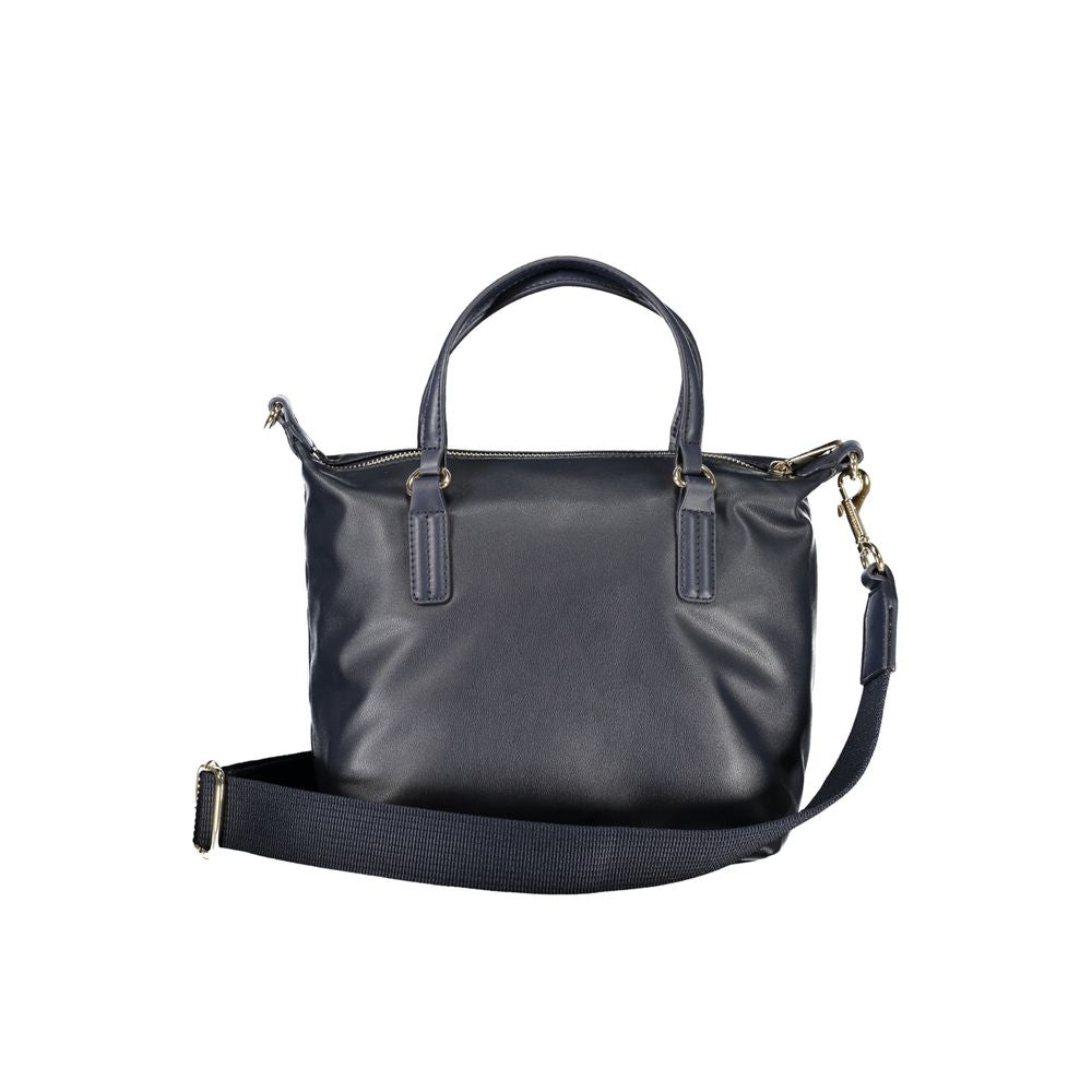 Blaue Polyester-Handtasche