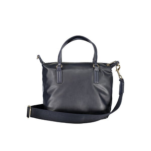 Blaue Polyester-Handtasche
