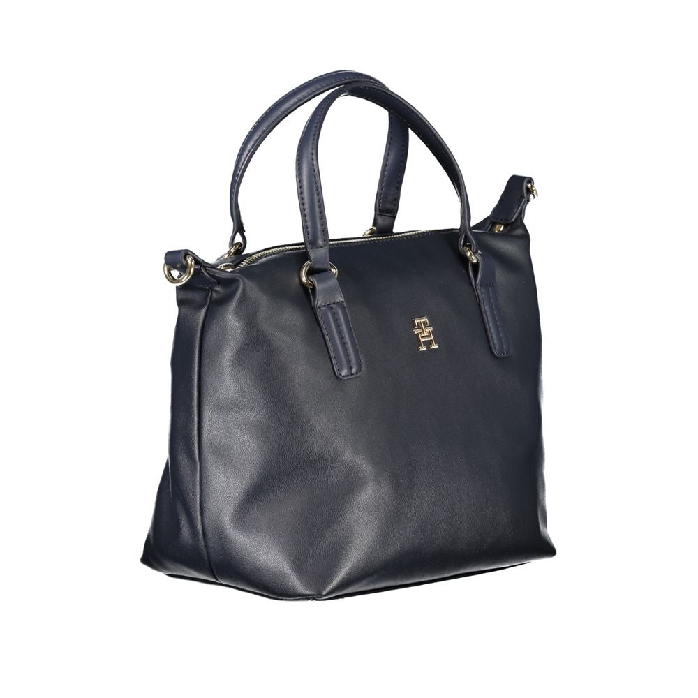 Blaue Polyester-Handtasche