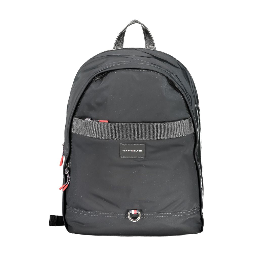 Schwarzer Polyester-Rucksack