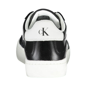 Elegante schwarze Schnür-Sneaker mit Kontrastdetails