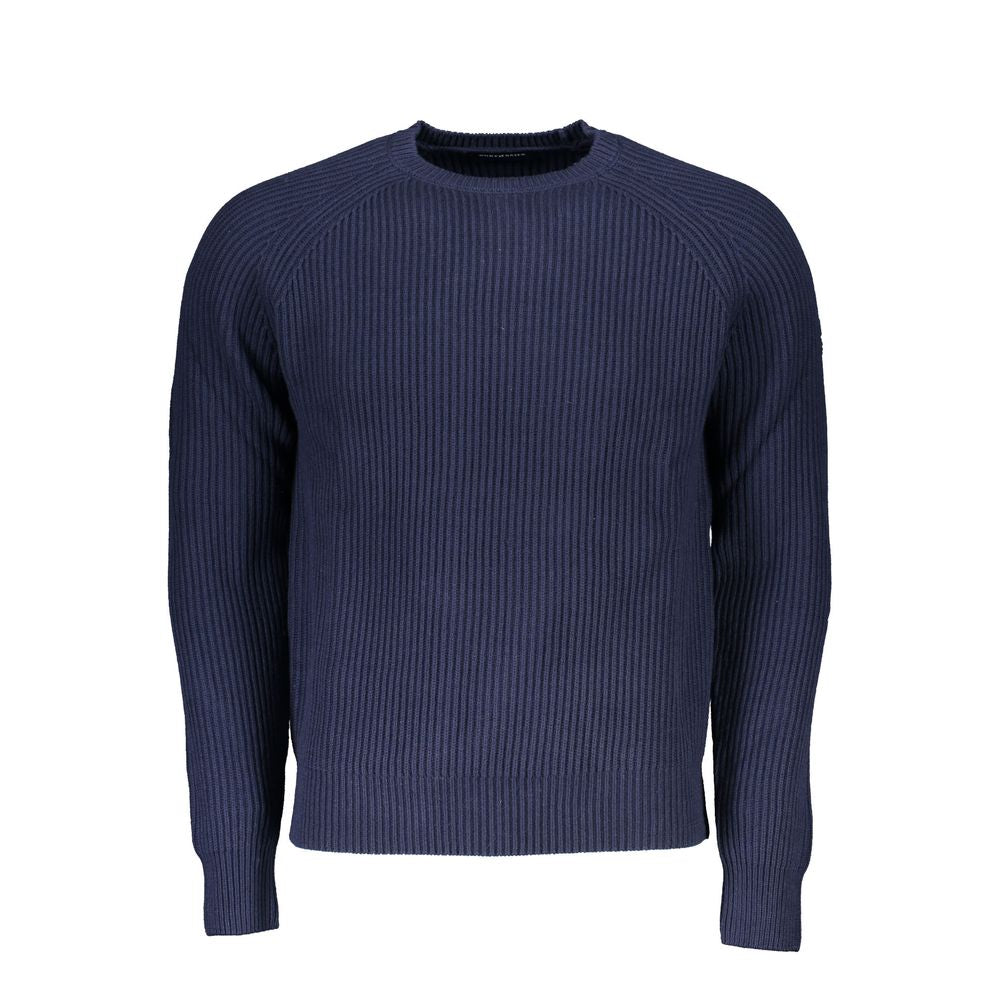 Blauer Baumwollpullover für Herren