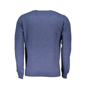 Blauer Polyamid-Herrenpullover