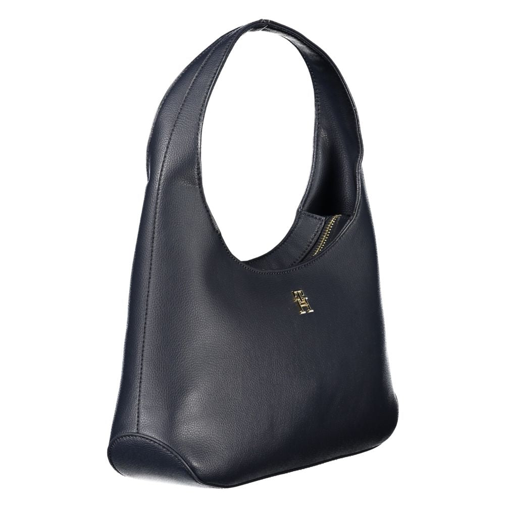 Blaue Polyester-Handtasche