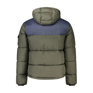 Grüne Polyester Herrenjacke