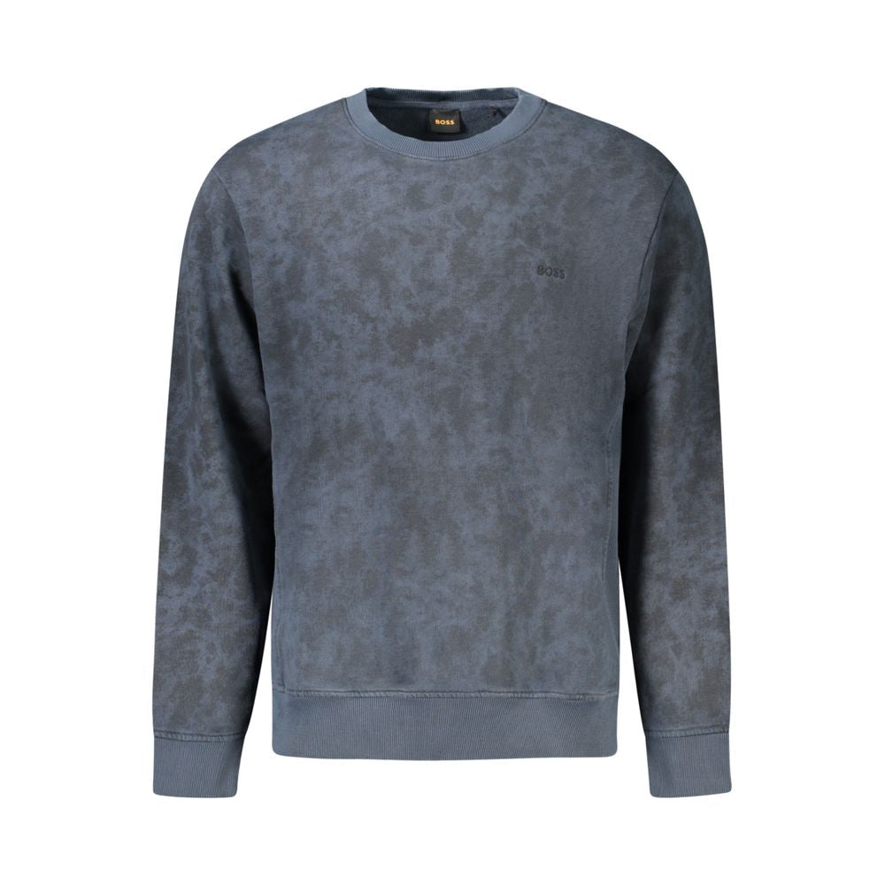 Blauer Baumwollpullover für Herren
