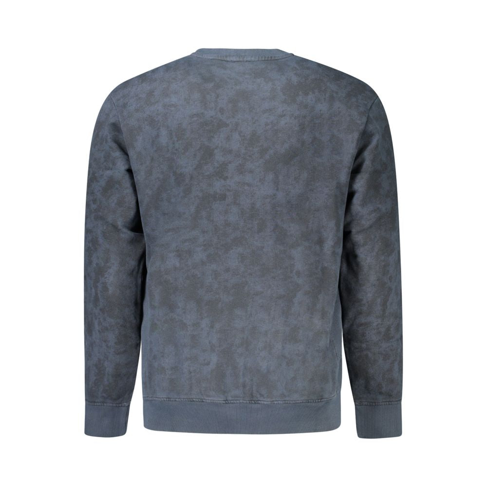 Blauer Baumwollpullover für Herren