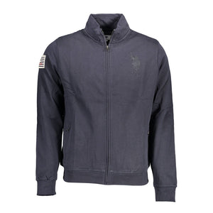 Blue Cotton Men Sweater
