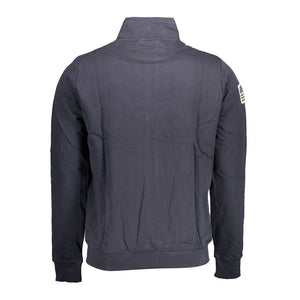 Blauer Baumwollpullover für Herren