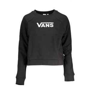 Schwarzer Baumwollpullover für Damen