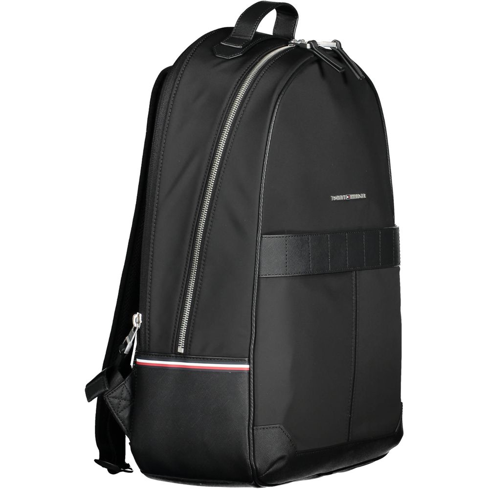 Schwarzer Polyester Herren Rucksack