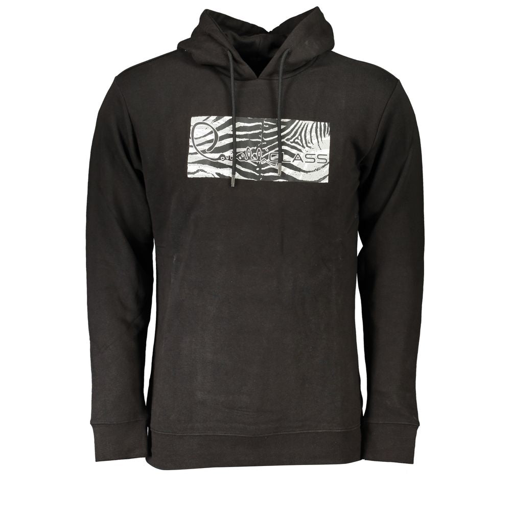 Schwarzer Baumwollpullover für Herren