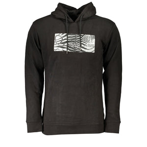 Schwarzer Baumwollpullover für Herren