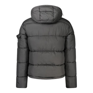 Schwarze Polyester-Herrenjacke