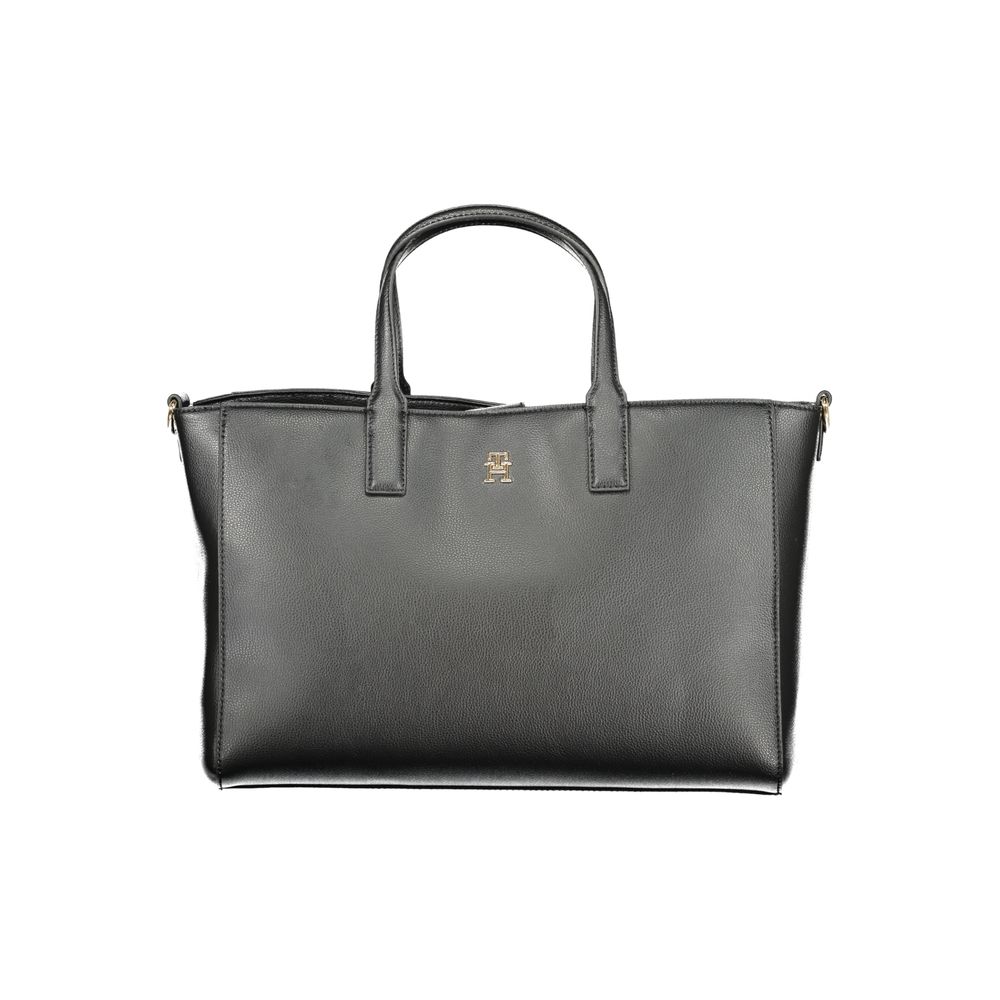 Schwarze Polyester Damen Handtasche