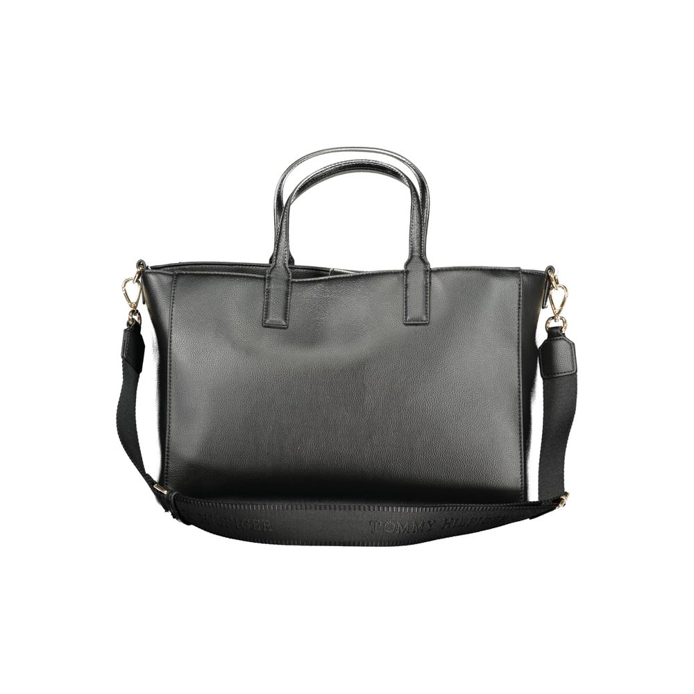Schwarze Polyester Damen Handtasche